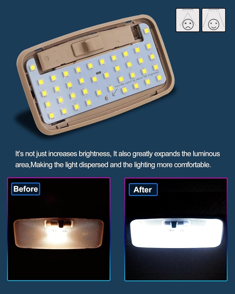 Zenhon Rear Dome LED Light Board,6000K White Light,Cab Interior Lamp Upgrade Accessories,Fit For Toyota 3rd Gen Tacoma (2016-2023),FJ Cruiser (all series),4Runner (2007-2024),RAV4 (2005-2021) - Image 5